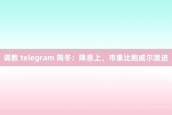 调教 telegram 陶冬：降息上，市集比鲍威尔激进